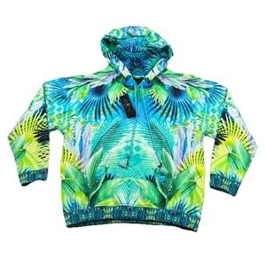 Hotel Franks by Camilla Hoodie Mens L Tropical Designer Floral Vice Oversized
